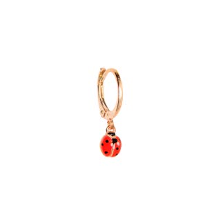 mono orecchino coccinella